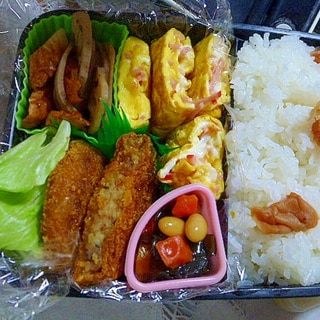 時短のお弁当(コロッケ）